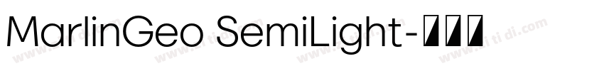 MarlinGeo SemiLight字体转换